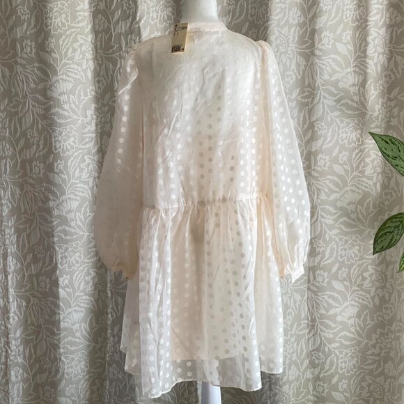 NWT H&M Ivory Victorian Cottagecore Dress - Picture 3 of 10